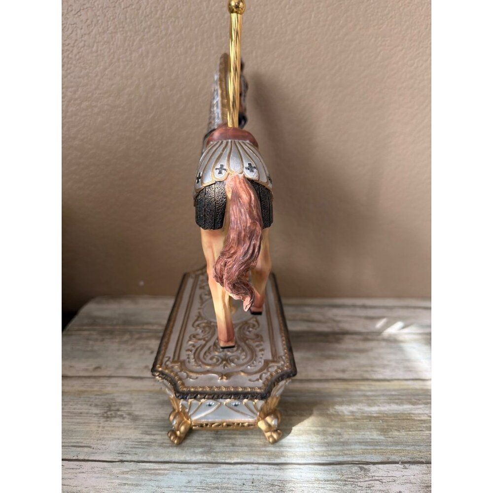 San Francisco Music Box Co Ltd Ed Royal Crest Carousel Horse Plays Polonaise - Picture 6 of 16